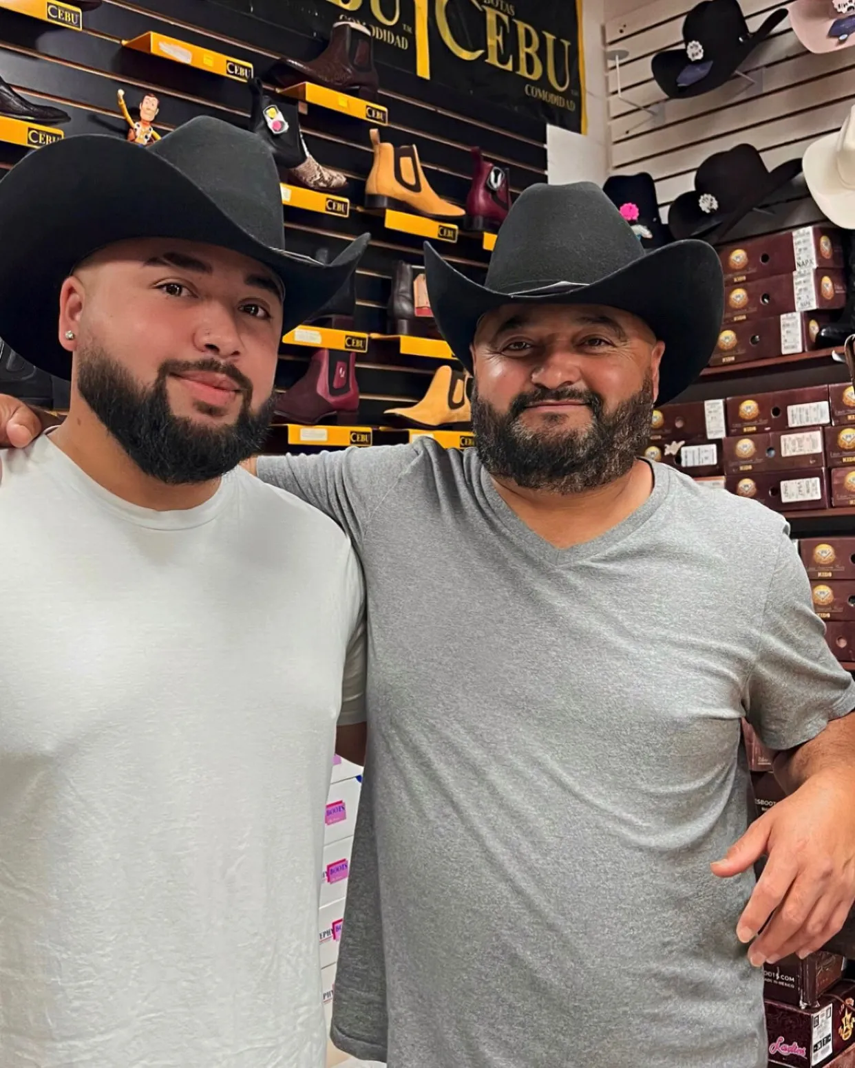 Adonay and his father, Jorge, side by side